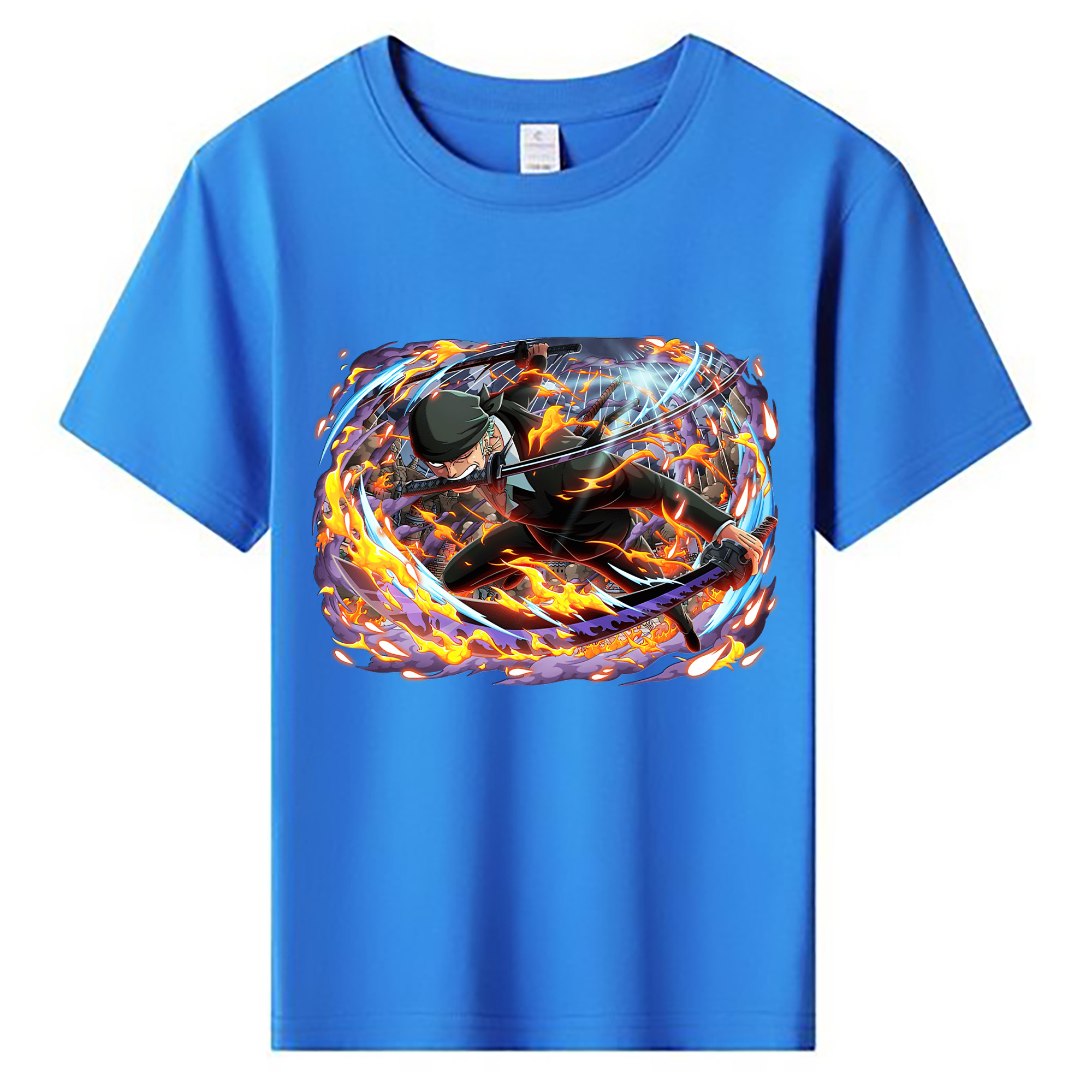 ワンピース ロロノア・ゾロ ONE PIECE Roronoa Zoro 綿100％キッズTシャツ（フロントプリント）